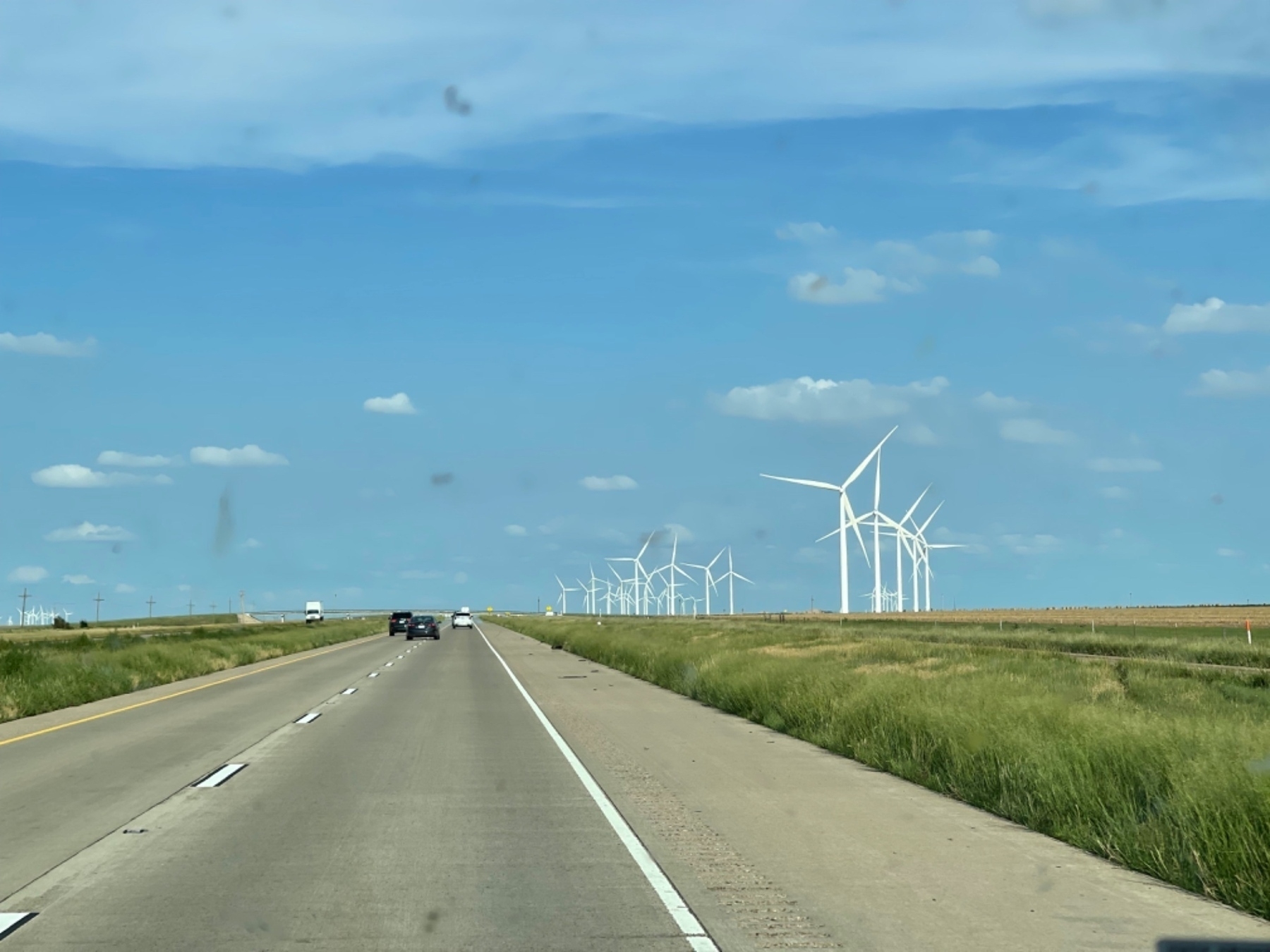 lots of Texas windmills